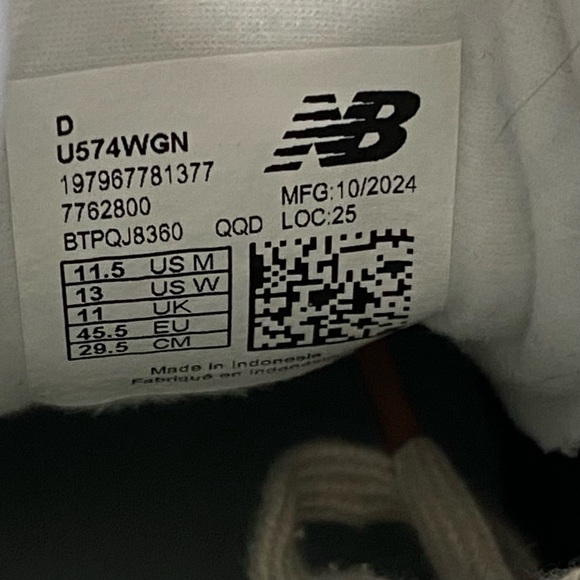 New Balance 574 Shoes Mens Size 11.5 Gray Blue Suede Low Top Sneakers NEW - Picture 11 of 11